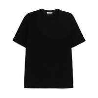 leather logo back patch t-shirt black