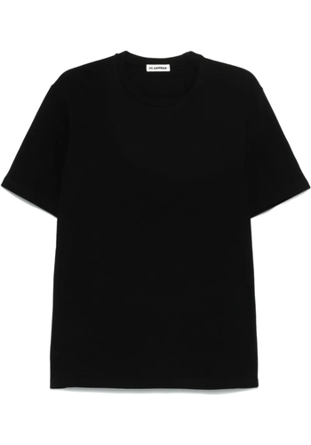 JIL SANDER leather logo back patch t-shirt black