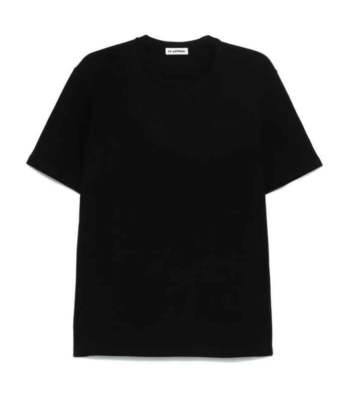 leather logo back patch t-shirt black