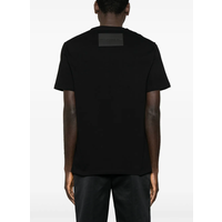 leather logo back patch t-shirt black