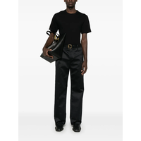 leather logo back patch t-shirt black