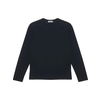 JIL SANDER logo leather patch back longsleeve black