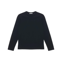 logo leather patch back longsleeve black