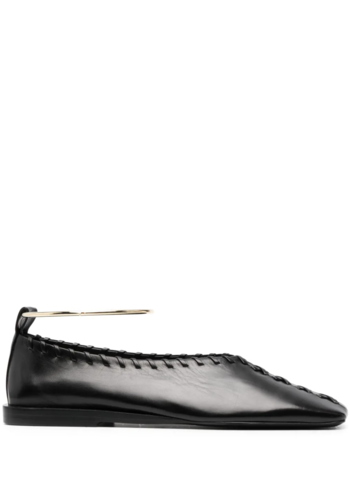 JIL SANDER ballerina black gold