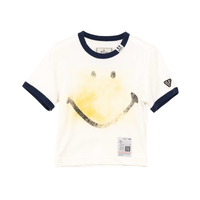 SMILY FACE PRINTED MINI TEE WHITE