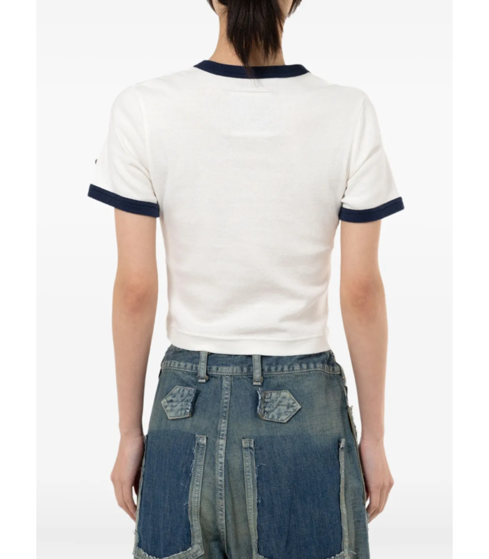 SMILY FACE PRINTED MINI TEE WHITE