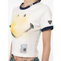 SMILY FACE PRINTED MINI TEE WHITE