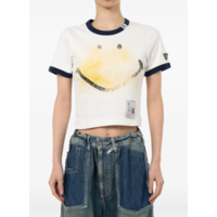 SMILY FACE PRINTED MINI TEE WHITE