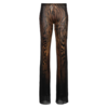 JEAN-PAUL GAULTIER MESH TROUSER PRINTED "WOOD" BLACK/BROWN