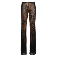 MESH TROUSER PRINTED "WOOD" BLACK/BROWN