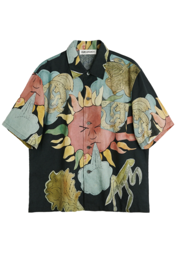 OUR LEGACY box shirt shortsleeved solar power print OUR LEGACY box shirt shortsleeved solar power print
