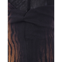 MESH SKIRT DOUBLE LAYER PRINTED "WOOD" BLACK/BROWN