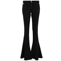 FLARE TROUSERS WITH JPG X KNWLS EMBROIDERED DETAIL BLACK