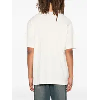 RIB U NECK T-SHIRT LIGHT CREAM