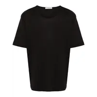 RIB U NECK T-SHIRT SQUID INK