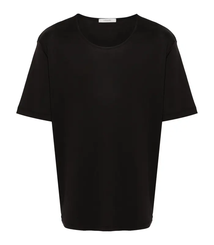 RIB U NECK T-SHIRT SQUID INK