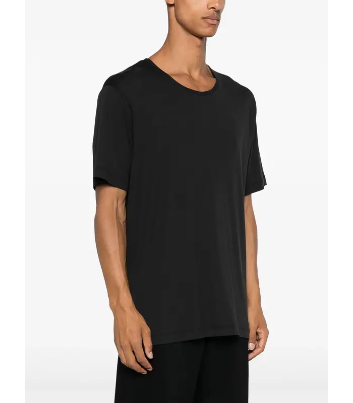 RIB U NECK T-SHIRT SQUID INK