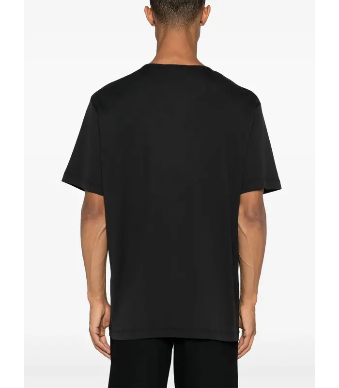 RIB U NECK T-SHIRT SQUID INK