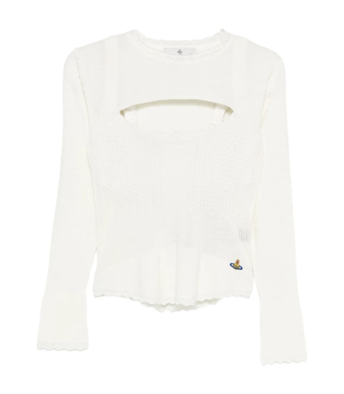 MARIA CORSET TOP DUSTY WHITE