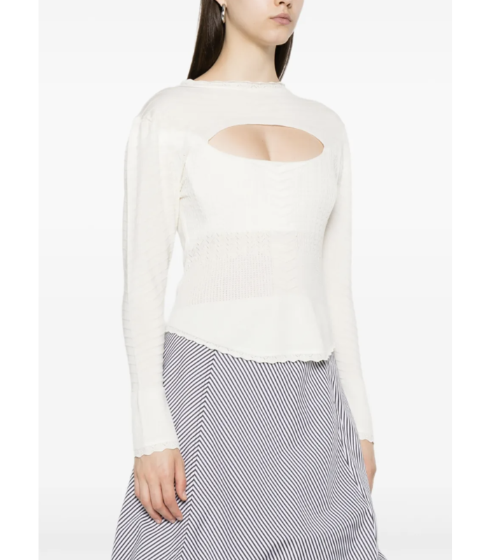 MARIA CORSET TOP DUSTY WHITE