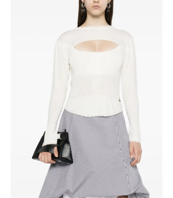 MARIA CORSET TOP DUSTY WHITE