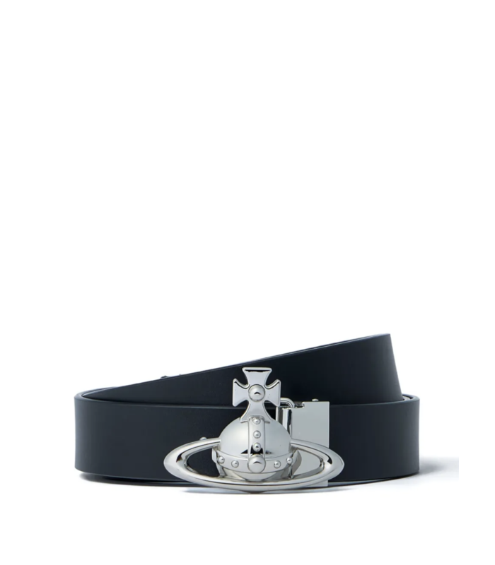 ORB BUCKLE BELT/SILVER BLACK