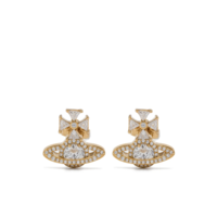 MILA EARRINGS GOLD WHITE