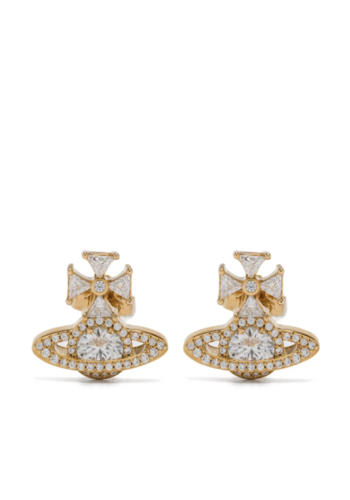 VIVIENNE WESTWOOD mila earrings gold white VIVIENNE WESTWOOD mila earrings gold white