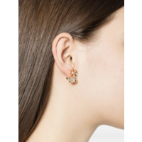 MILA EARRINGS GOLD WHITE