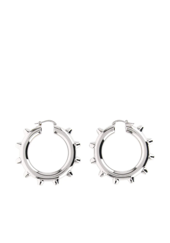 JIL SANDER earrings hooped silver JIL SANDER earrings hooped silver