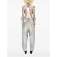 MESH BODY WITH OPEN BACK PRINTED "MÉDAILLON" LIGHTBEIGE/TAUPE