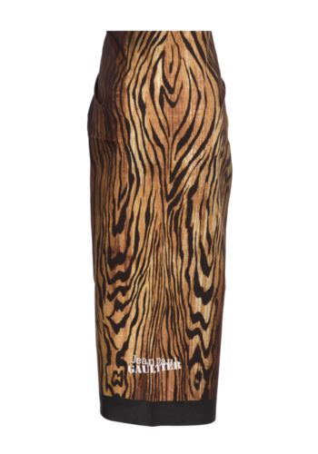 JEAN-PAUL GAULTIER pareo printed "wood" black/brown JEAN-PAUL GAULTIER pareo printed "wood" black/brown