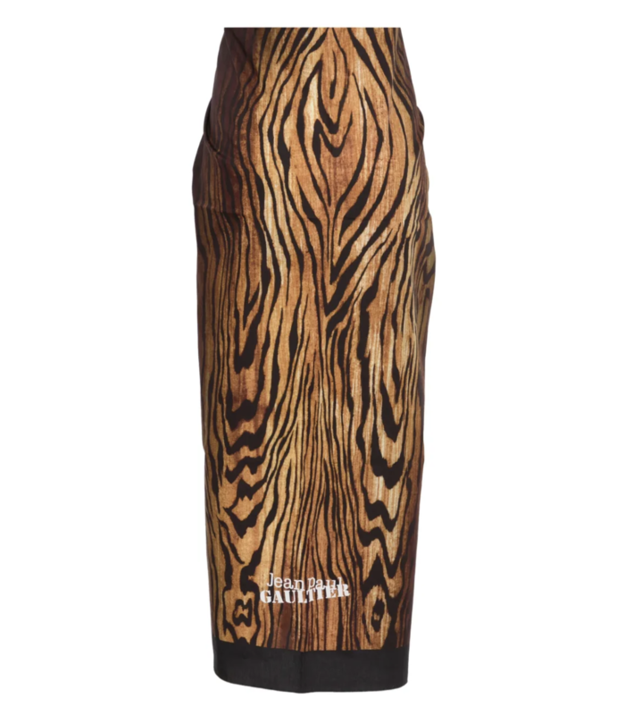 PAREO PRINTED "WOOD" BLACK/BROWN