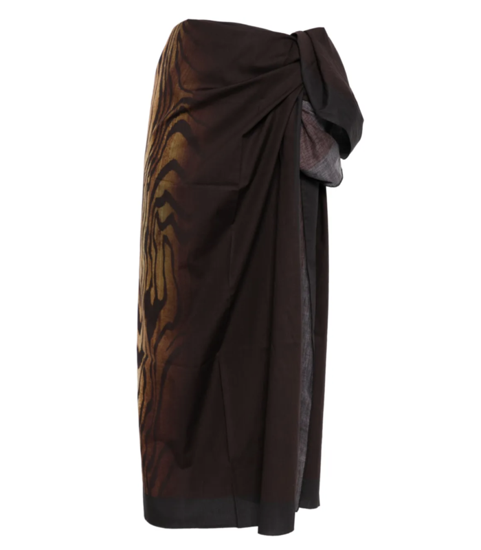 PAREO PRINTED "WOOD" BLACK/BROWN