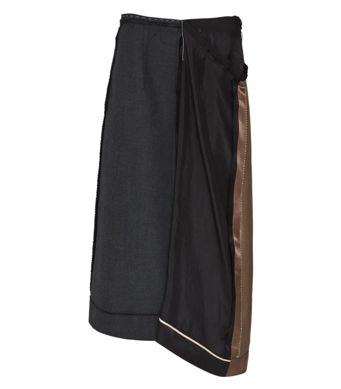 MIDI SKIRT anthracite grey