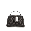MAISON MARGIELA GLAM SLAM EMBROIDERY TRAPEZOID BAG BLACK
