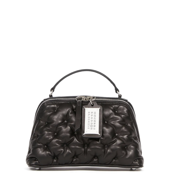 GLAM SLAM EMBROIDERY TRAPEZOID BAG BLACK