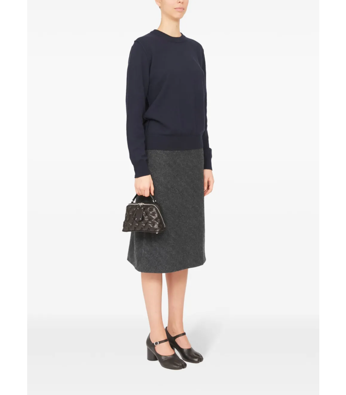 GLAM SLAM EMBROIDERY TRAPEZOID BAG BLACK