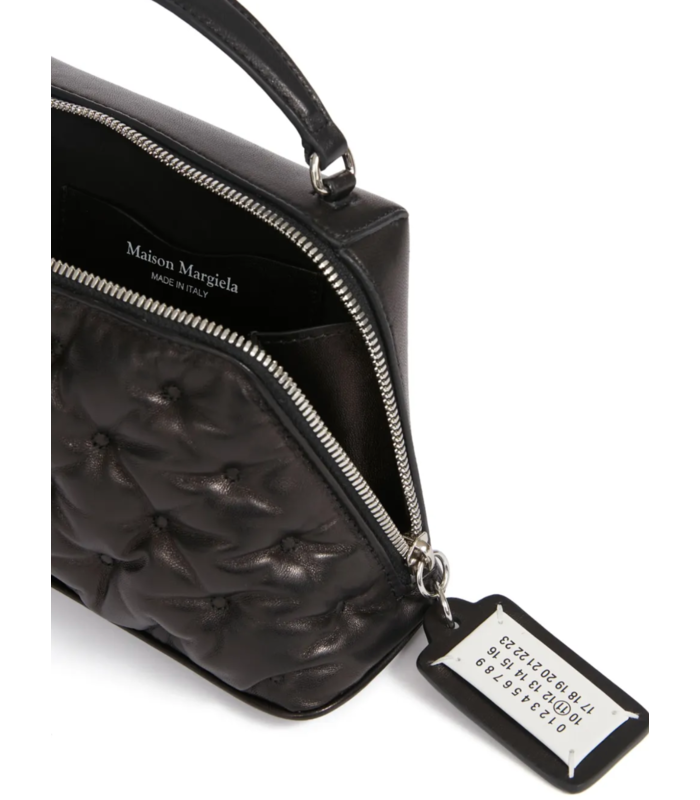 GLAM SLAM EMBROIDERY TRAPEZOID BAG BLACK