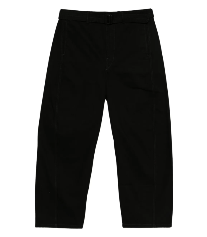 TWISTED BELTED PANTS BLACK