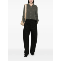 TWISTED BELTED PANTS BLACK