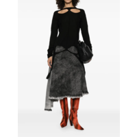 SLASHED OVERSIZED PULL BLACK