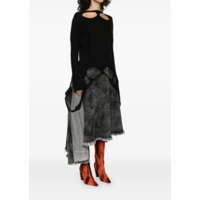 SLASHED OVERSIZED PULL BLACK