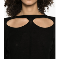 SLASHED OVERSIZED PULL BLACK