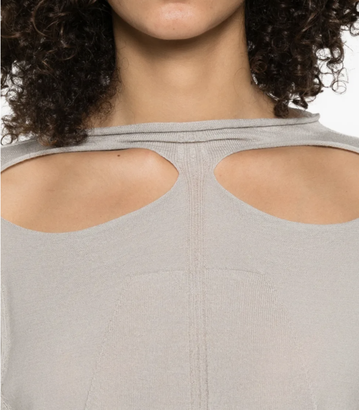 SLASHED OVERSIZED PULL PEARL