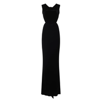OPEN BACK GOWN BLACK