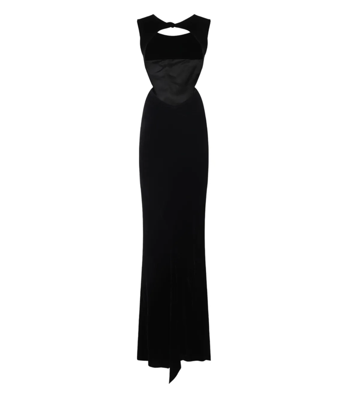 OPEN BACK GOWN BLACK