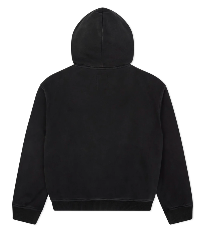 Face Patchwork heavyweight zip up Black
