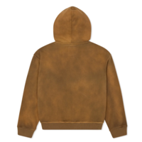 Face Patchwork heavyweight zip up Dark Brown