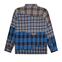 Face patchworked Flannel Blue Multi